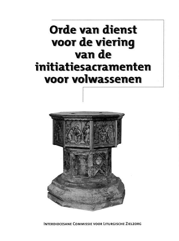 Omslag van boek: Orde van dienst voor de viering van de initiatiesacramenten voor volwa